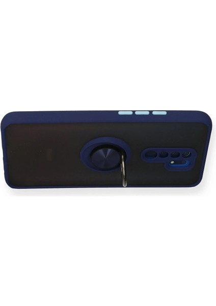 Xiaomi Redmi 9 Kılıf Montreal Yüzüklü Silikon Kapak - Lacivert Arbkd modelleri