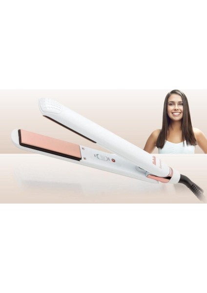 20MM Plaka Saç Düzleştirici, 200°C Isı, Beyaz, Kolay Kullanımlı, Şık Tasarım