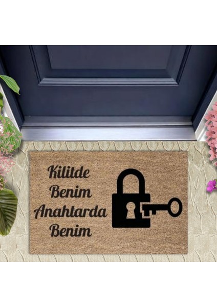 Kapı Önü Paspası Dekoratif Dijital Baskı Kilit P-2395