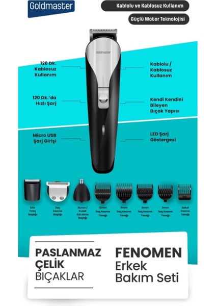 Şık ve Erkeksi Erkek Bakım Seti Siyah Gelişmiş Temizlik ve Bakım Ürünü