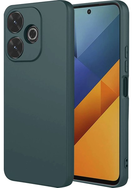 Xiaomi Redmi 13 4g Kılıf Nano Içi Kadife Silikon - Koyu Yeşil Arbkd fiyatları