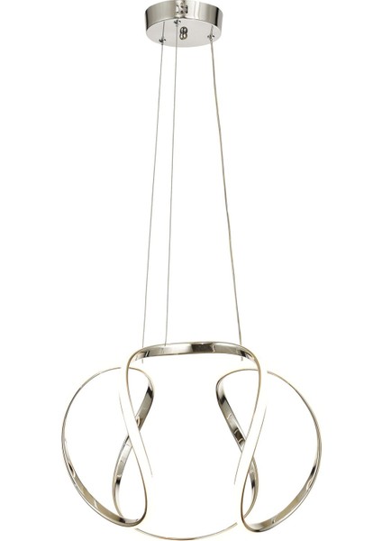 Vira 50 cm Dimmer Kumandalı 3 Renk Ledli (Sarı-Beyaz-Gün Işığı) Modern Sarkıt Avize - Krom modelleri