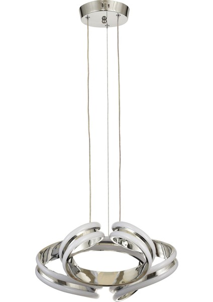 Salvo 35 Cm Dimmer Kumandalı 3 Renk Ledli (SARI-BEYAZ-GÜN IŞIĞI) Modern Sarkıt Avize - Krom