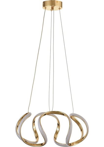 Rumi 35 cm Dimmer Kumandalı 3 Renk Ledli (Sarı-Beyaz-Gün Işığı) Modern Sarkıt Avize - Gold fiyatları