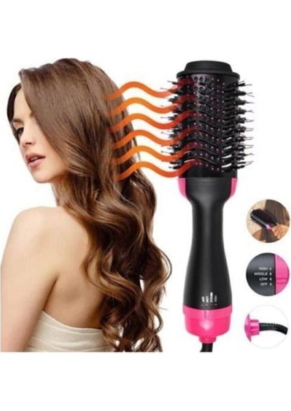 Altın Renkli Saç Şekillendirme Fön Tarağı, Pratik ve Şık Tasarım