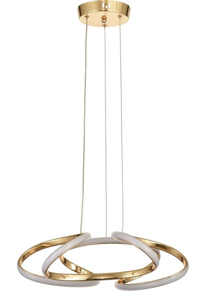 Felin 50 cm Dimmer Kumandalı 3 Renk Ledli (Sarı-Beyaz-Gün Işığı) Modern Sarkıt Avize - Gold modelleri