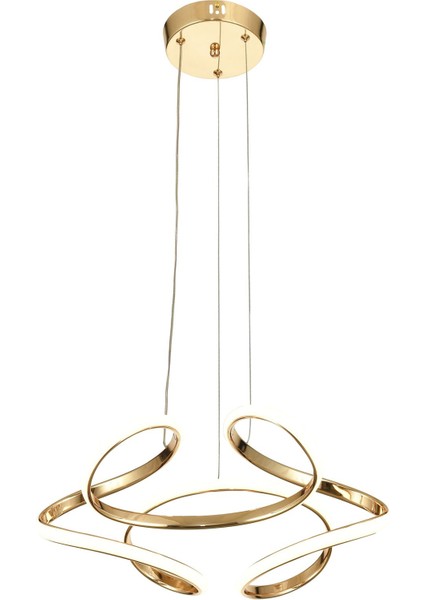 Felin 50 cm Dimmer Kumandalı 3 Renk Ledli (Sarı-Beyaz-Gün Işığı) Modern Sarkıt Avize - Gold fırsatları