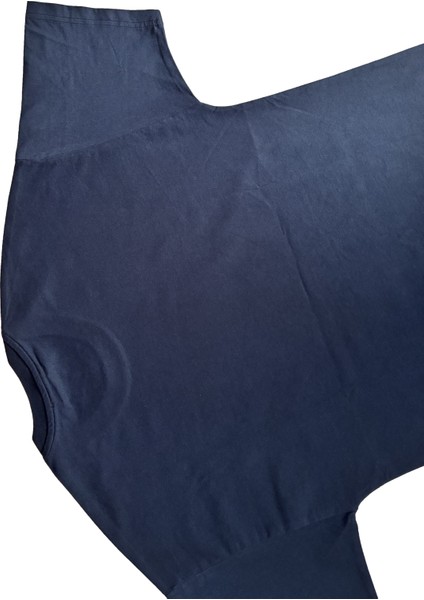Lacivert Bisiklet Yaka Düz Basic Baskısız Oversize Erkek Tişört fiyatları