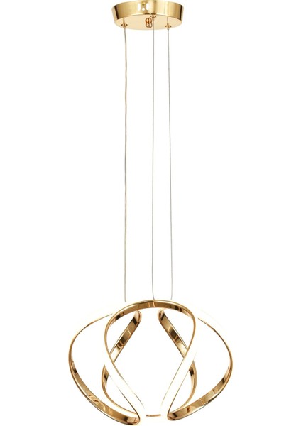 Vira 35 cm Dimmer Kumandalı 3 Renk Ledli (Sarı-Beyaz-Gün Işığı) Modern Sarkıt Avize - Gold modelleri