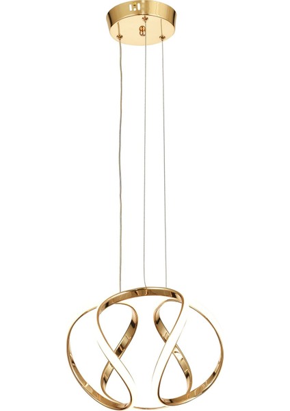 Vira 35 cm Dimmer Kumandalı 3 Renk Ledli (Sarı-Beyaz-Gün Işığı) Modern Sarkıt Avize - Gold fırsatları