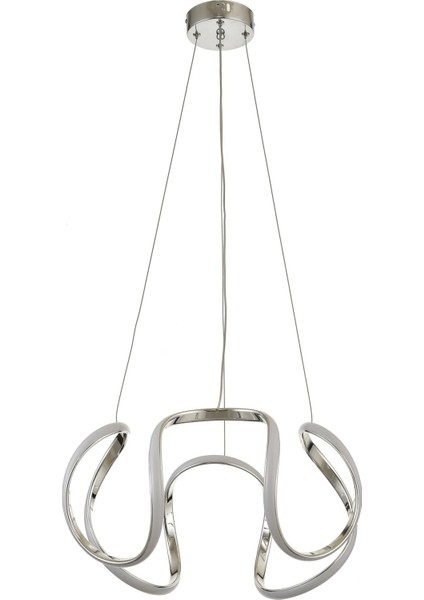 Rumi 50 cm Dimmer Kumandalı 3 Renk Ledli (Sarı-Beyaz-Gün Işığı) Modern Sarkıt Avize - Krom fiyatları