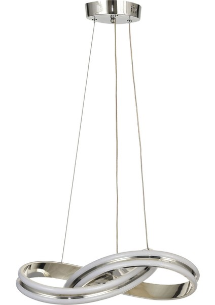 Atom 40 cm Dimmer Kumandalı 3 Renk Ledli (Sarı-Beyaz-Gün Işığı) Modern Sarkıt Avize - Krom fiyatları