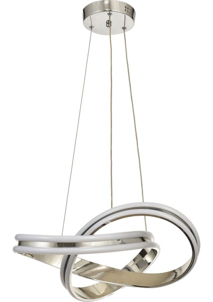 Atom 40 cm Dimmer Kumandalı 3 Renk Ledli (Sarı-Beyaz-Gün Işığı) Modern Sarkıt Avize - Krom modelleri