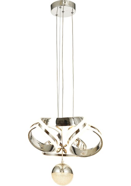 Salvo 35 cm Tekli Dimmer Kumandalı 3 Renk Ledli (Sarı-Beyaz-Gün Işığı) Modern Sarkıt Avize - Krom fiyatları