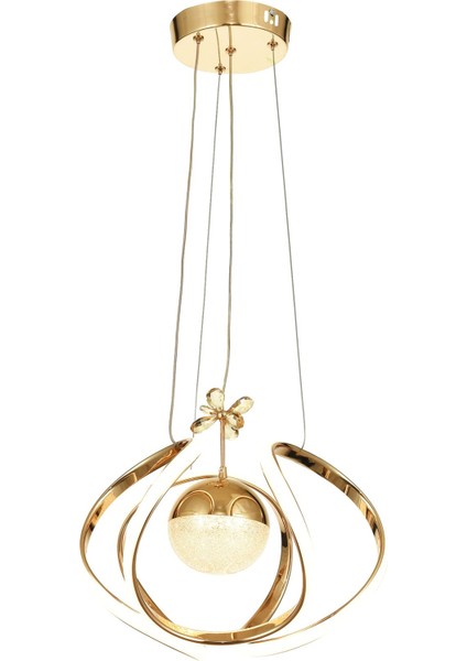 Vira Tekli Dimmer Kumandalı 3 Renk Ledli (Sarı-Beyaz-Gün Işığı) Modern Sarkıt Avize - Gold modelleri