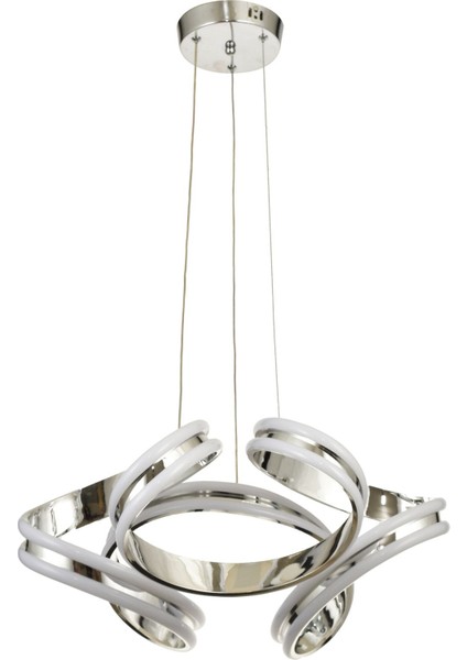 Salvo 50 cm Dimmer Kumandalı 3 Renk Ledli (Sarı-Beyaz-Gün Işığı) Modern Sarkıt Avize - Krom fiyatları