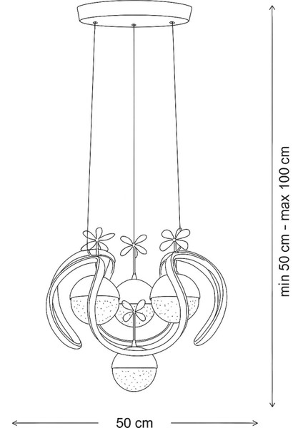 Rumi 4'Lü Dimmer Kumandalı 3 Renk Ledli (Sarı-Beyaz-Gün Işığı) Modern Sarkıt Avize - Gold fırsatları