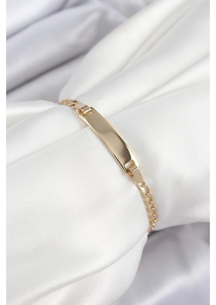 Pirinç Dikdörtgen Model Gold Renk Xuping Bebek Künyesi - TJ-BB7434