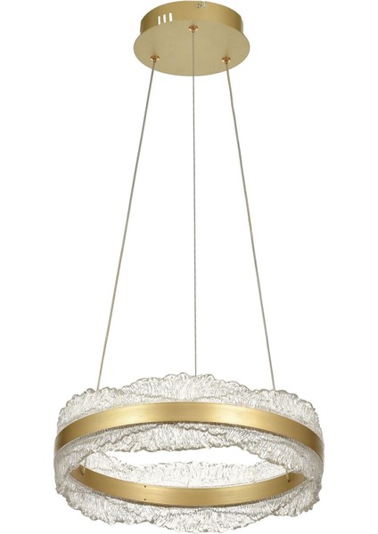 Toledo 40 cm Dim Kumandalı 3 Renk Ledli (Sarı-Beyaz-Gün Işığı) Modern Akrilik Avize -Sarı Yaldız modelleri
