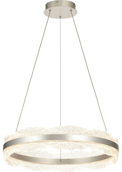 Toledo 60 cm Dim Kumandalı 3 Renk Ledli (Sarı-Beyaz-Gün Işığı) Modern Akrilik Avize - Silver fiyatları