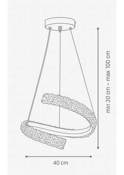 Milly 40 cm Dimmer Kumandalı 3 Renk Ledli (Sarı-Beyaz-Gün Işığı) Modern Akrilik Avize - Gold modelleri