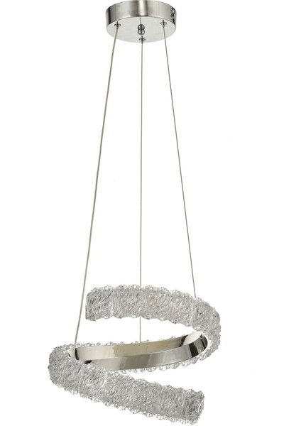 Milly 30 cm Dimmer Kumandalı 3 Renk Ledli (Sarı-Beyaz-Gün Işığı) Modern Akrilik Avize -Krom fiyatları