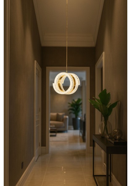 Savona Tekli 3 Renk Ledli (SARI-BEYAZ-GÜN IŞIĞI) Modern Akrilik Avize -gold fiyatları