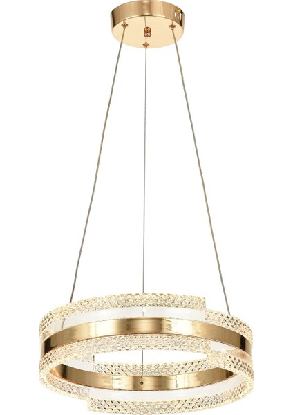 Savona 40 Cm Dimmer Kumandalı 3 Renk Ledli (SARI-BEYAZ-GÜN IŞIĞI) Modern Akrilik Avize -gold fiyatları