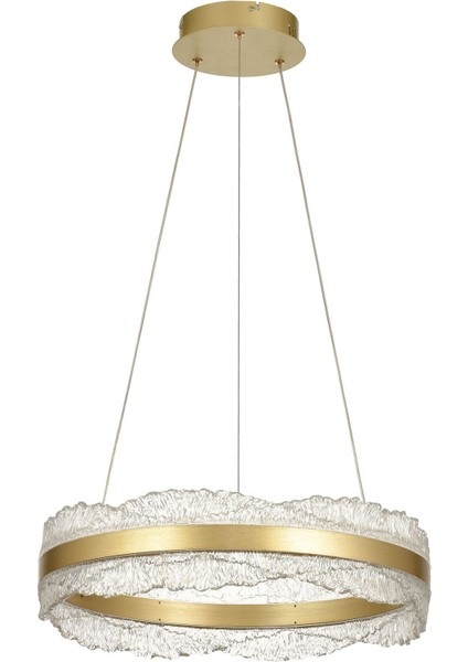 Toledo 50 cm Dim Kumandalı 3 Renk Ledli (Sarı-Beyaz-Gün Işığı) Modern Akrilik Avize -Sarı Yaldız fiyatları