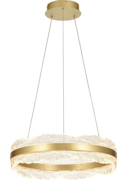 Toledo 50 cm Dim Kumandalı 3 Renk Ledli (Sarı-Beyaz-Gün Işığı) Modern Akrilik Avize -Sarı Yaldız modelleri