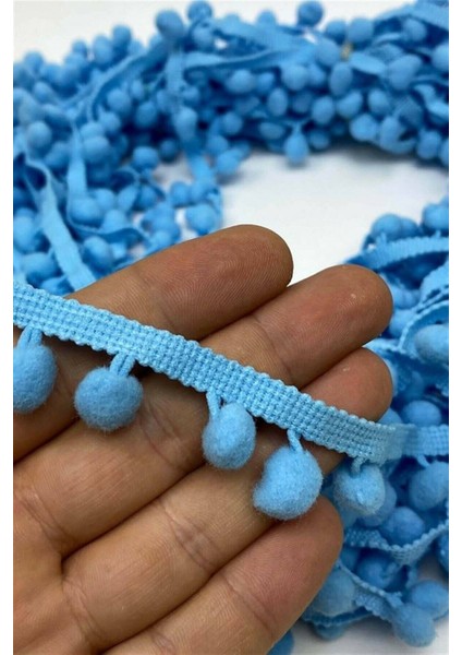 Bebek Mavi Ponpon Şerit 10 Metre, Parti ve Hediyelik Malzeme fiyatları