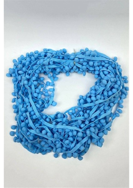 Bebek Mavi Ponpon Şerit 10 Metre, Parti ve Hediyelik Malzeme fırsatları