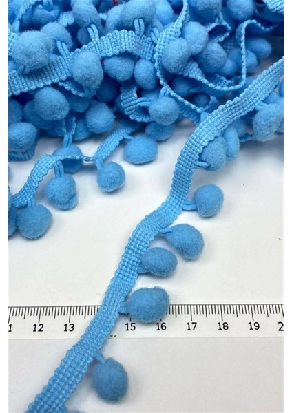 Bebek Mavi Ponpon Şerit 10 Metre, Parti ve Hediyelik Malzeme