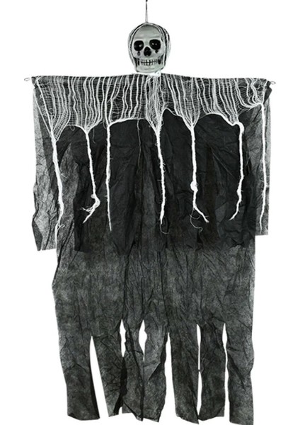 Ürpertici Kuru Kafa Korku Hayalet Saçaklı Dekor 90X50 cm modelleri