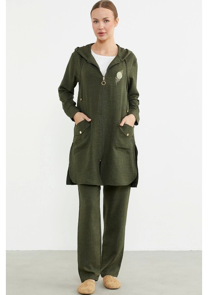 Sementa 76473 Büyük Beden Keten Görünümlü Üçlü Takım fiyatları