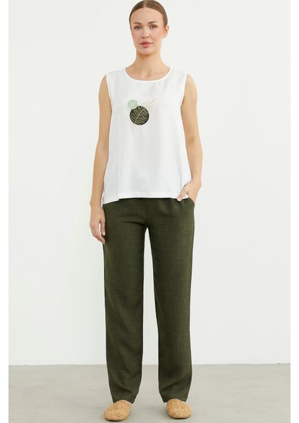 Sementa 76473 Büyük Beden Keten Görünümlü Üçlü Takım fırsatları