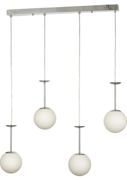 Pinza 4 lü Yemek Masası Üstü Beyaz Camlı Modern Sarkıt Avize - (Krom Kaplama) fiyatları