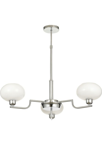 Vanna 3 lü Beyaz Camlı Salon Oturma Odası Modern Sarkıt Avize - (Krom Kaplama) fiyatları