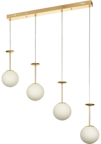 Pinza 4 lü Yemek Masası Üstü Beyaz Camlı Modern Sarkıt Avize - (Gold Kaplama) fiyatları