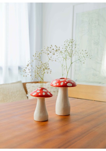 Çok Renkli Vazo Doıy Amanita Mantar Büyük Vazo fiyatları