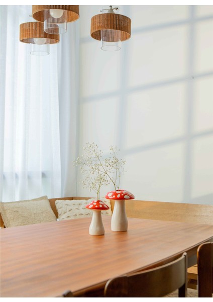 Çok Renkli Vazo Doıy Amanita Mantar Büyük Vazo