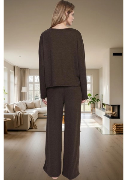 2'li Pijama Takımı Polyester Karışımlı Basic Rahat Kışlık Konforlu Kesim modelleri