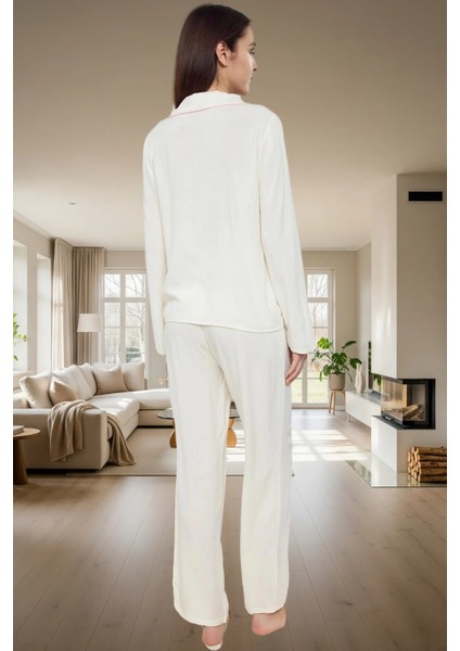 Rahat Viskon Pijama Takımı; Renk Uzun Kollu Boru Paça Ömürlü Özenle Seçilmiş modelleri