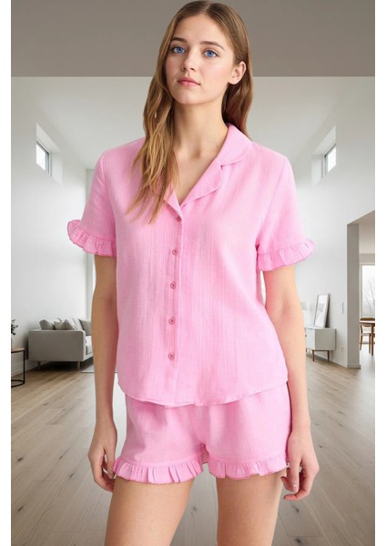 Müslin Dokuma Pijama Takımı %100 Pamuk Konforu Premium Kalite Özenle Seçilmiş