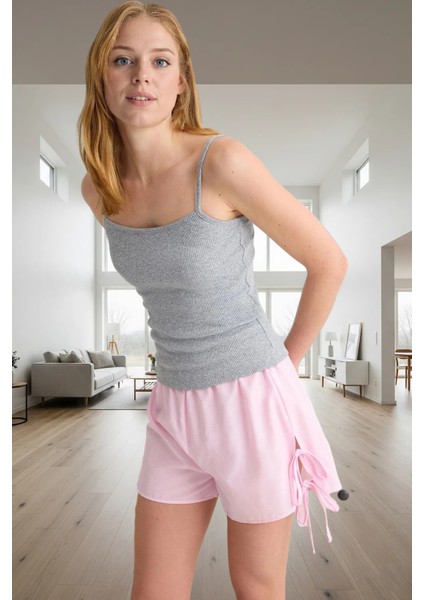 Homewear Çok Pamuklu Ince Askılı Bağlamalı Pijama Takımı Kaliteli Işçilik Uzun Ömürlü fiyatları