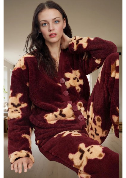 Yumuşak Wellsoft Kumaşlı Kışlık Pijama Takımı Renk Ayıcıklı Desen Mükemmel Uyum Rahat ve Şık fiyatları
