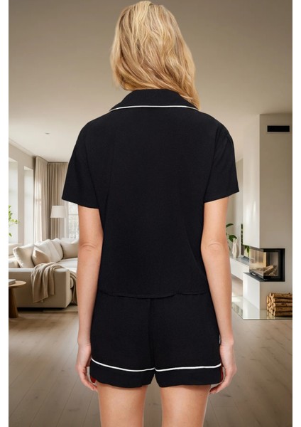 Viskoz Pijama Takımı Şortlu Rahat Nefes Alan Yazlık Homewear Kullanım Özel Tasarım modelleri