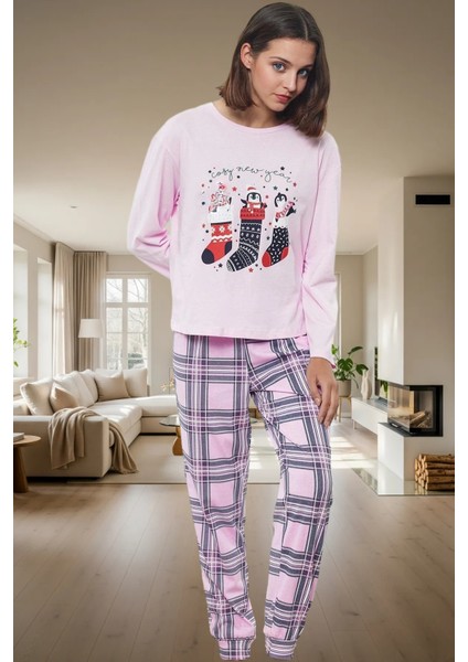 Kışlık Penguen Desenli %100 Pamuk Pijama Takımı Rahat ve Sıcak Profesyonel Görünüm Konforlu Kesim fiyatları