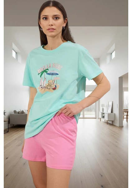 Rahat ve Şık %100 Pamuk Yazlık Pijama Takımı Seçkin Malzeme Dayanıklı Kullanım