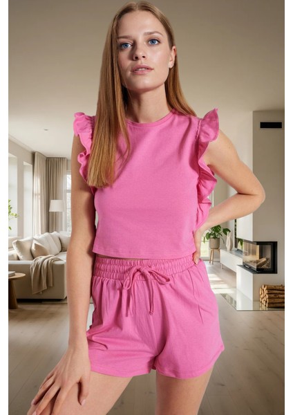 Yazlık %100 Pamuk Pijama Takımı Rahat Kesim Renk Şık Görünüm Profesyonel fiyatları